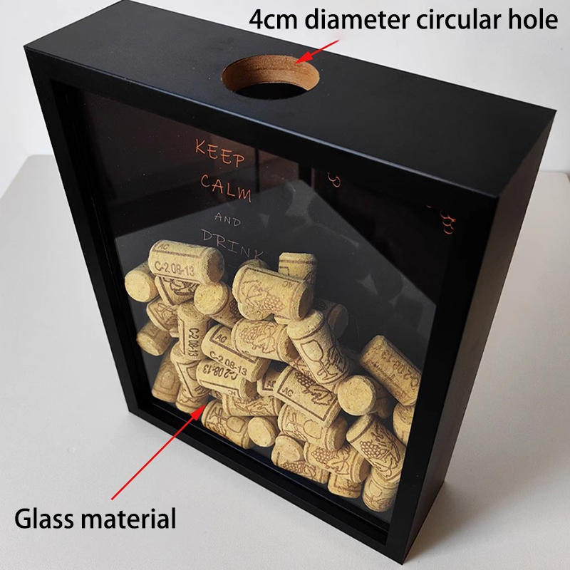 Red Wine Cork Display Frame Wo - Vintage Collectible Glass review and price