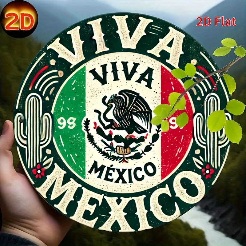 1pc Vintage 'Mexico' Round Met - Vintage Collectible Signs review and price