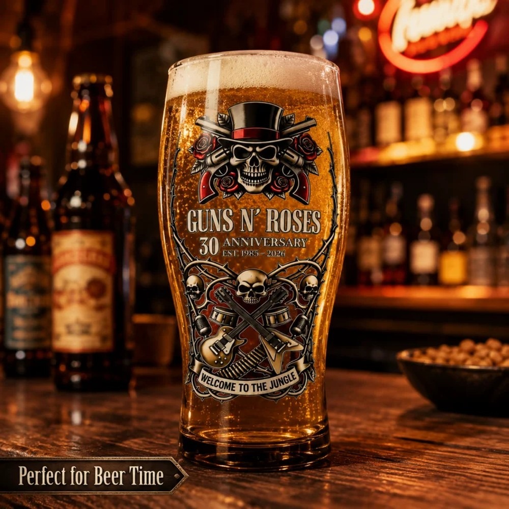 Guns N' Roses Memorial Beer Mu - Vintage Collectible Glass review and price