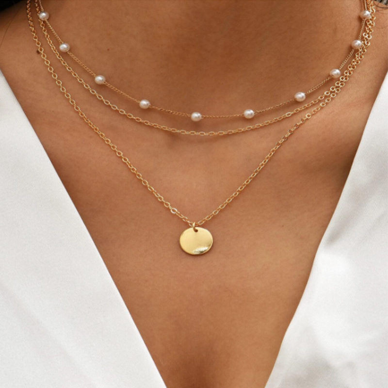 Vintage Necklace Gold Color Ch - Vintage Collectible Coins review and price