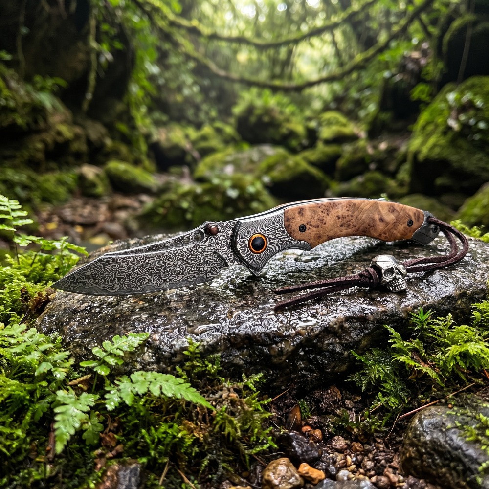 High Hardness Damascus Pattern - Vintage Collectible Pocket Knives review and price