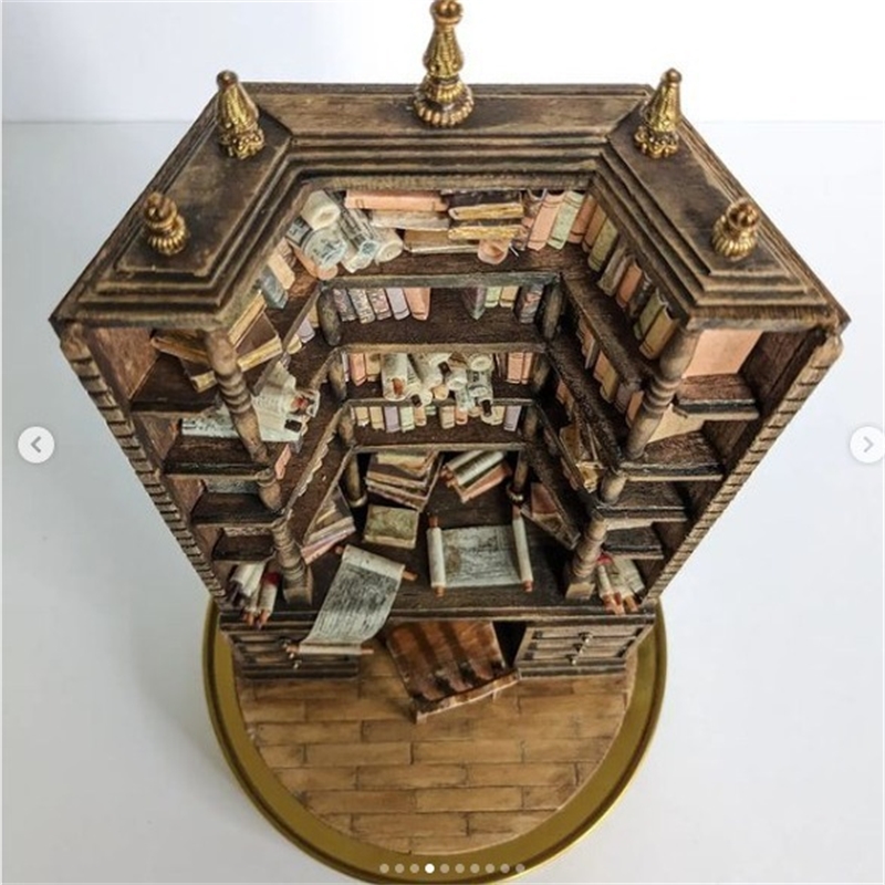 Miniature Bookcase Bookshelf D - Vintage Collectible Glass review and price