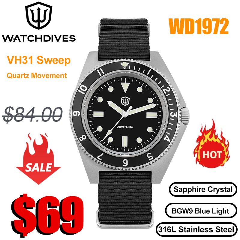 Watchdives WD1972 Quartz Watch - Vintage Collectible Watches review and price