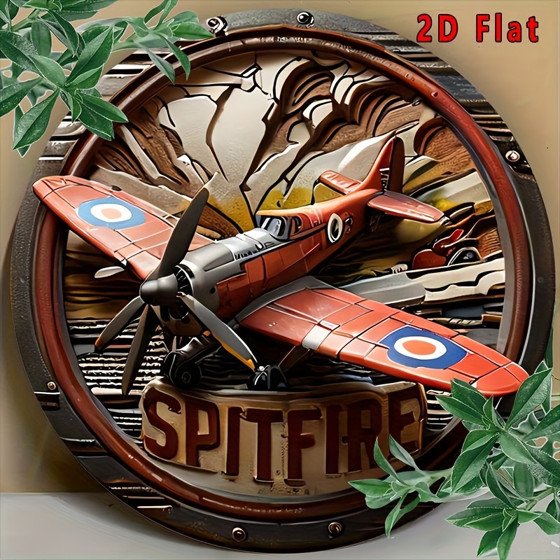 2D Flat - 1pc Vintage Spitfire - Vintage Collectible Signs review and price