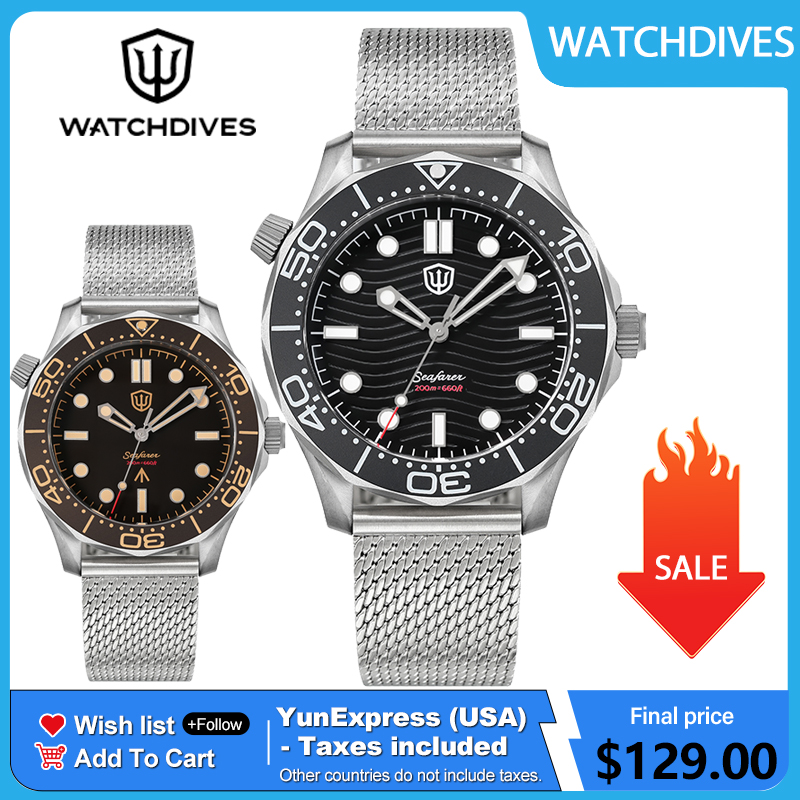 Watchdives 42mm Titanium Dive  - Vintage Collectible Watches review and price