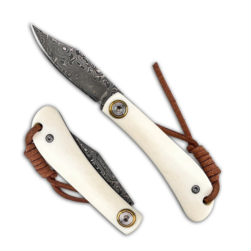 Vintage Damascus Folding EDC P - Vintage Collectible Pocket Knives review and price